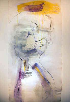 Acry auf Papier<br />70 x 150 cm